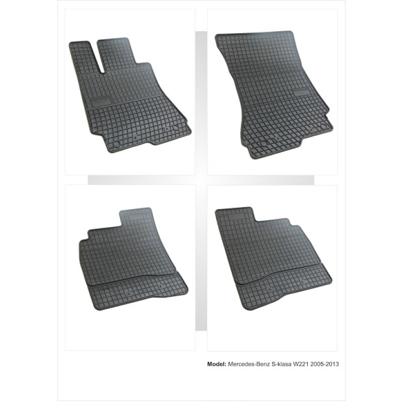 Λαστιχένια πατάκια MERCEDES S-Class W221 (2005-2012) - 4τμχ.