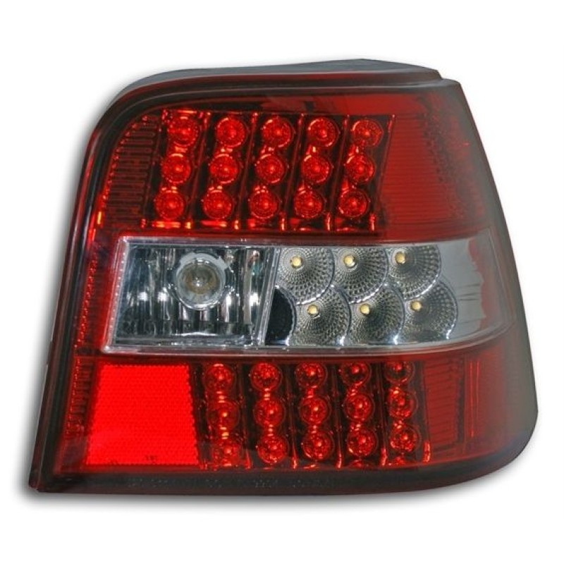 Πίσω φανάρια led Vw Golf IV - κόκκινα με led φλας - σετ 2τμχ.