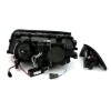 Φανάρια εμπρός BMW E46 sedan (1998-2001) angel eyes με CCFL - μαύρα , με λάμπες (Η1) - σετ 2τμχ.