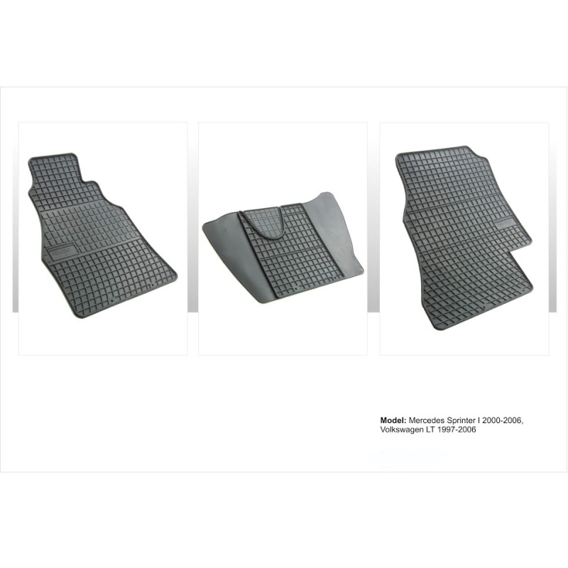 Λαστιχένια πατάκια MERCEDES Sprinter (1996-2006) / VW LT (2000-2006) - 3τμχ.