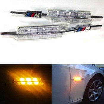 Led φλας BMW E46 / E60 / E90 M-look (2003-2008) - χρωμίου - σετ 2τμχ.