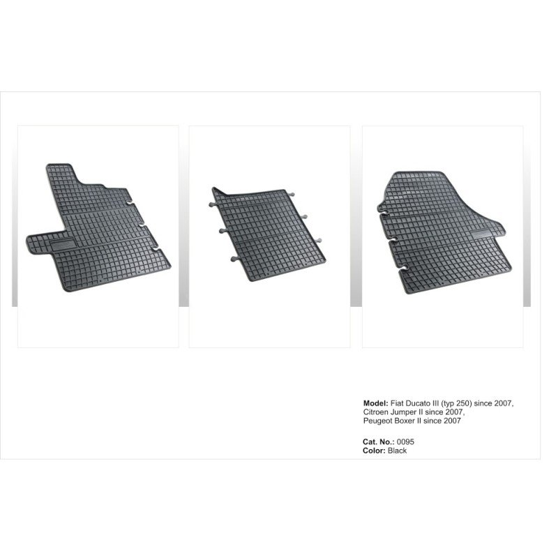Λαστιχένια πατάκια FIAT Ducato / PEUGEOT Boxer / CITROEN Jumper II (2007+) - 3τμχ.