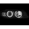 Φανάρια εμπρός BMW X5 (1999-2003) - μαύρα με led φλας , χωρίς λάμπες (Η7) - σετ 2τμχ.