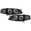 Φανάρια εμπρός Opel Vectra B (1996-2001) angel eyes, με λάμπες (Η1) - σετ 2τμχ.