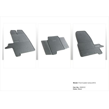 Λαστιχένια πατάκια Ford Transit / Ford Custom / Tourneo (2012-2023) - 3τμχ.