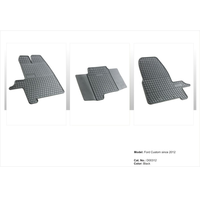 Λαστιχένια πατάκια Ford Transit / Ford Custom / Tourneo (2012-2023) - 3τμχ.