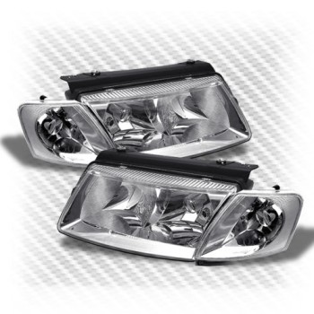 Φανάρια εμπρός Vw Passat B5 (1997-2000) - chrome , χωρίς λάμπες (Η7) - σετ 2τμχ.