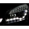 Φανάρια εμπρός Opel Astra H (2004-2009) led με DRL - black , με λάμπες (Η1) - σετ 2τμχ.
