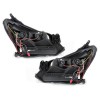Φανάρια εμπρός Opel Astra H (2004-2009) led με DRL - black , με λάμπες (Η1) - σετ 2τμχ.