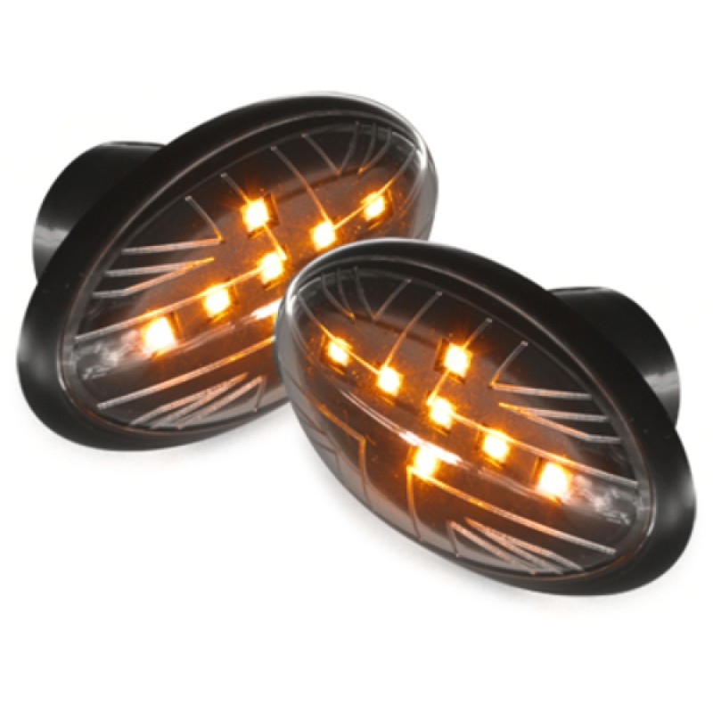 Led φλας Mini Cooper (2001-2006) - μαύρο - σετ 2τμχ.