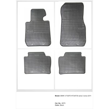Λαστιχένια πατάκια BMW σειρά 3 F30 / F31 / F34 (2011-2018) - 4τμχ.