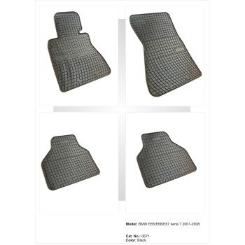 Λαστιχένια πατάκια BMW σειρά 7 E65 / E66 / E67 (2001-2008) - 4τμχ. Λαστιχένια πατάκια BMW σειρά 7 E65 / E66 / E67 (2001-2008) - 4τμχ.