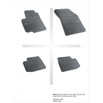 Λαστιχένια πατάκια SUZUKI Swift / SX4 (2005-2013) / FIAT Sedici (2005-2014) - 4τμχ. Λαστιχένια πατάκια SUZUKI Swift / SX4 (2005-2013) / FIAT Sedici (2005-2014) - 4τμχ.