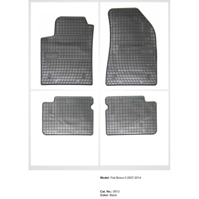 Λαστιχένια πατάκια ALFA ROMEO Giulietta (2010-2020) / FIAT Stilo (2002-2008) / Bravo (2007-2014) / LANCIA Delta (2008-2014)