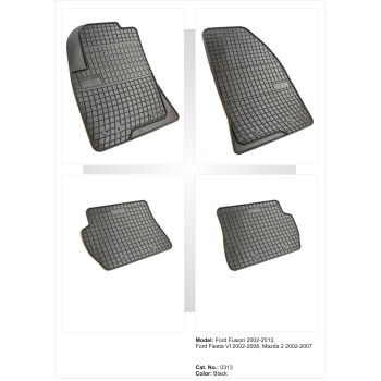 Λαστιχένια πατάκια Ford Fusion (2005-2012) / Fiesta (2005-2008) / Mazda 2 (2002-2007) - 4τμχ.