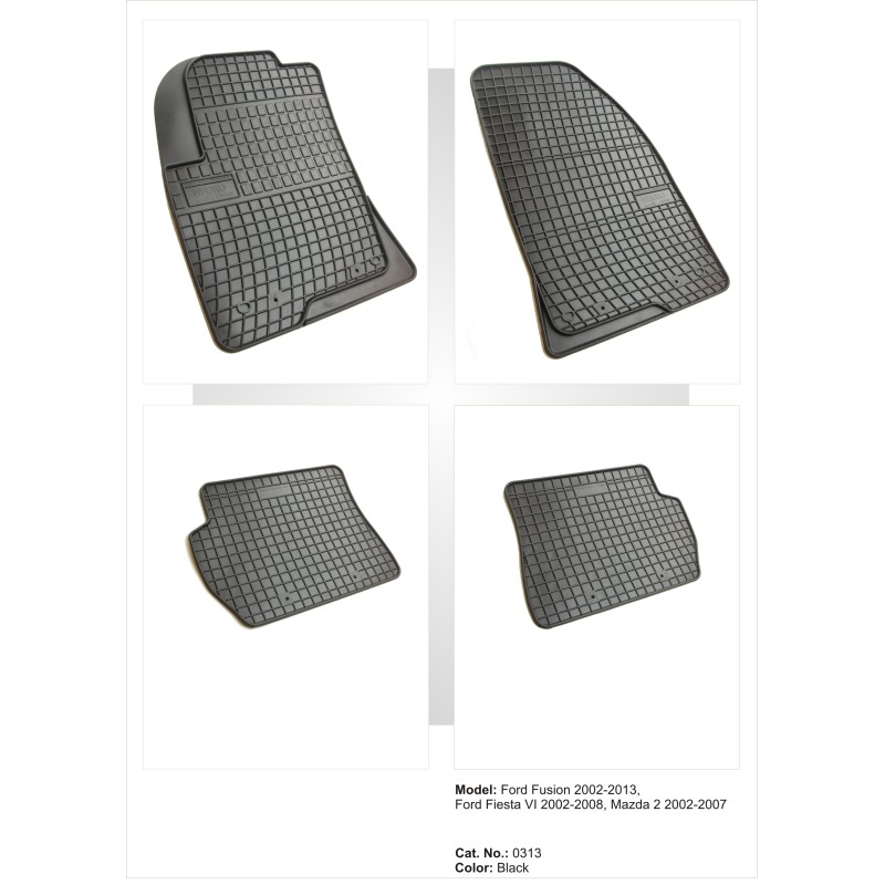Λαστιχένια πατάκια Ford Fusion (2005-2012) / Fiesta (2005-2008) / Mazda 2 (2002-2007) - 4τμχ.