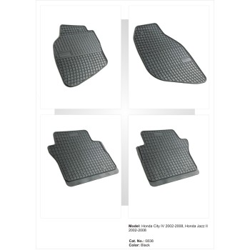 Λαστιχένια πατάκια HONDA Jazz I / City (2002-2008) - 4τμχ. Λαστιχένια πατάκια HONDA Jazz I / City (2002-2008) - 4τμχ.