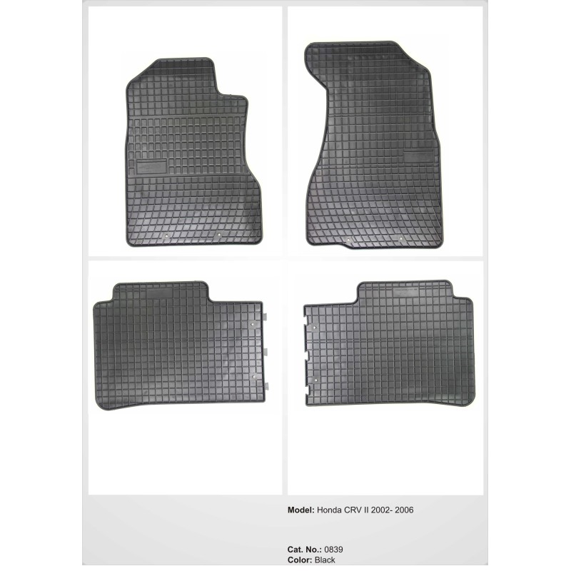 Λαστιχένια πατάκια HONDA CR-V II (2002-2006) - 4τμχ.