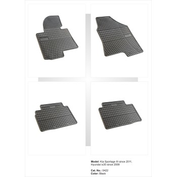 Λαστιχένια πατάκια HYUNDAI Tucson I (2004-2010) / IX35 (2010-2015) / KIA Sportage III (2010-2015) - 4τμχ.