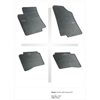 Λαστιχένια πατάκια KIA Rio (2011-2017) / HYUNDAI Accent / Solaris (2011-2014) - 4τμχ.