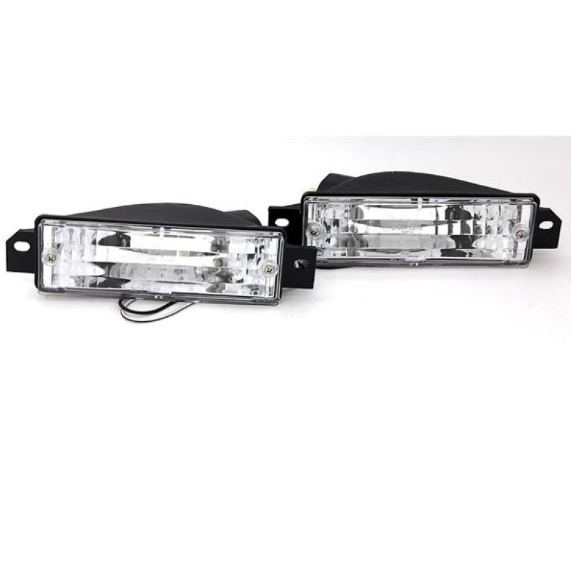 Φλας προφυλακτήρα BMW E30 (1983-1990) limousine / touring / coupe / cabrio - χρωμίου - σετ 2τμχ.