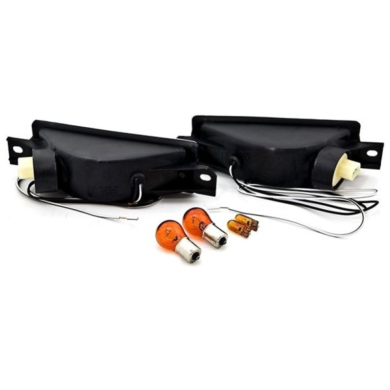 Φλας προφυλακτήρα BMW E30 (1983-1990) limousine / touring / coupe / cabrio - χρωμίου - σετ 2τμχ.