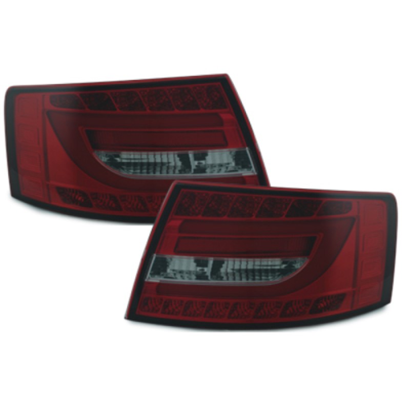 Πίσω φανάρια led Audi A6 4F sedan (2004-2008) - lightbar design με φιμέ φλας - σετ 2τμχ.