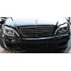 Φανάρια εμπρός Mercedes W 220 S-Class (1998-2005) led lightbar design - μαύρα , με λάμπες (Η1) - σετ 2τμχ.