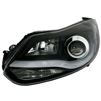 Φανάρια εμπρός Ford Focus (2011-2014) led - μαύρα , με λάμπες (Η1) - σετ 2τμχ.