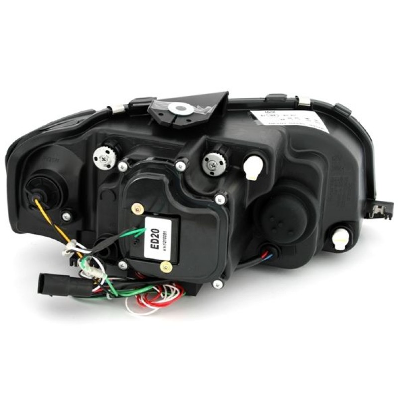 Φανάρια εμπρός Audi A3 (2003-2008) led Lightbar Design - chrome , με λάμπες (Η1) - σετ 2τμχ.