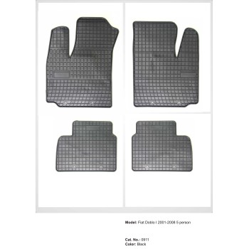 Λαστιχένια πατάκια FIAT Doblo I (2001-2010) - 5 seats - 4τμχ. Λαστιχένια πατάκια FIAT Doblo I (2001-2010) - 5 seats - 4τμχ.
