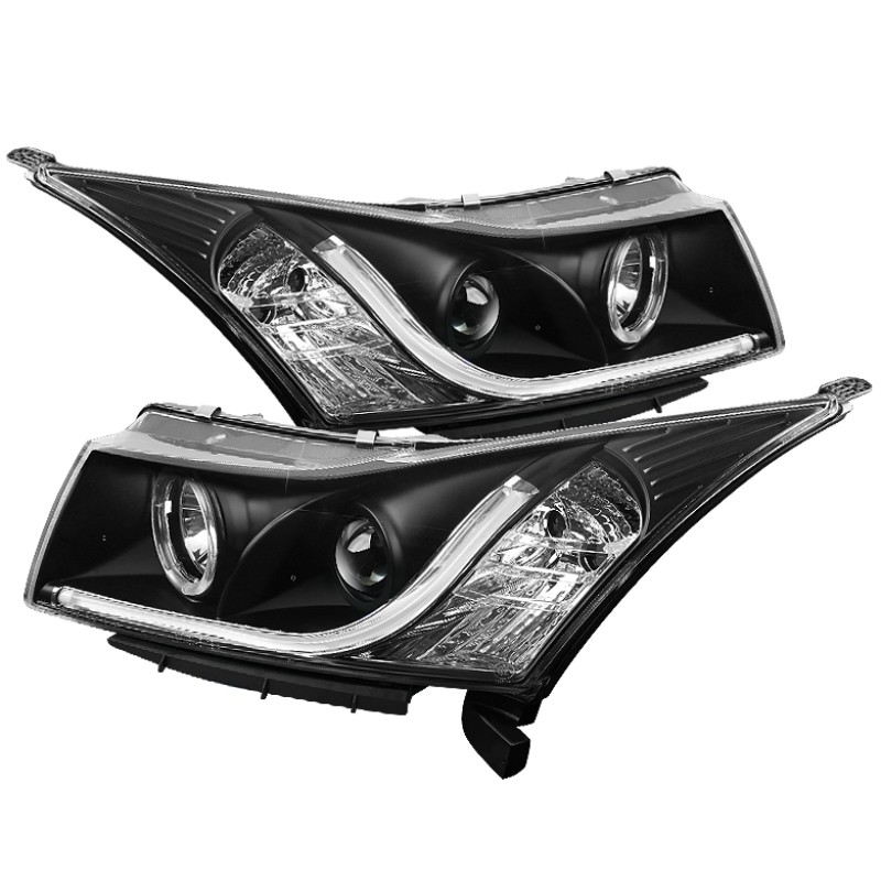 Φανάρια εμπρός Chevrolet Cruze (2009-2012) led - black , με λάμπες (Η1) - σετ 2τμχ.