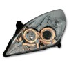 Φανάρια εμπρός Opel Vectra C (2005-2009) angel eyes - chrome , χωρίς λάμπες (Η7) - σετ 2τμχ.