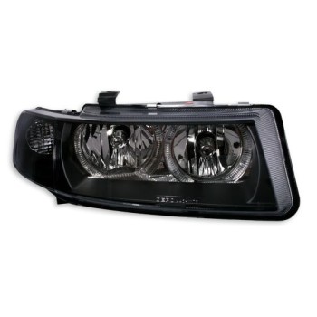 Φανάρια εμπρός Seat Leon /Toledo (1999-2004) angel eyes - μαύρα , χωρίς λάμπες (Η7) - σετ 2τμχ. Φανάρια εμπρός Seat Leon /Toledo (1999-2004) angel eyes - μαύρα , χωρίς λάμπες (Η7) - σετ 2τμχ.