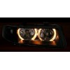 Φανάρια εμπρός Seat Leon /Toledo (1999-2004) angel eyes - μαύρα , χωρίς λάμπες (Η7) - σετ 2τμχ.
