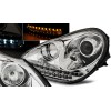 Φανάρια εμπρός Porsche Cayenne (2003-2007) led - chrome , με λάμπες (Η1) - σετ 2τμχ.