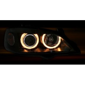 Φανάρια εμπρός Opel Astra G (1998-2004) angel eyes - chrome , χωρίς λάμπες (Η7) - σετ 2τμχ.