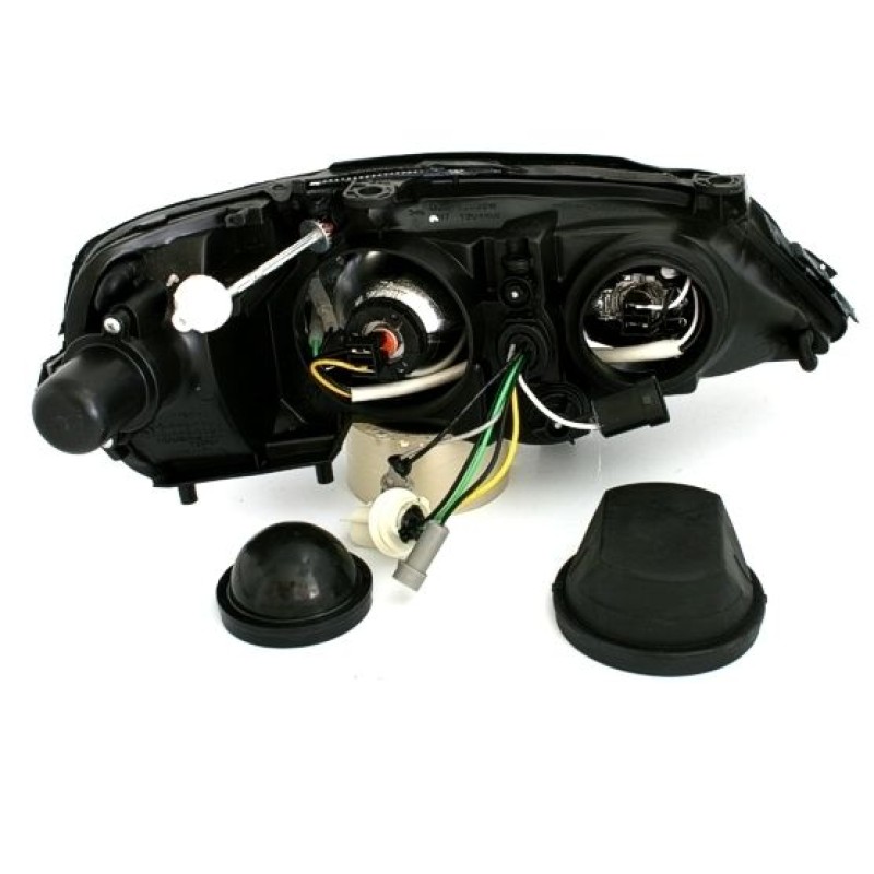 Φανάρια εμπρός Opel Astra G (1998-2004) - μαύρα , χωρίς λάμπες (Η7) - σετ 2τμχ.