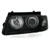 Φανάρια εμπρός Vw Passat 3Β/B5 (1997-2000) angel eyes - μαύρα , χωρίς λάμπες (Η7) - σετ 2τμχ.