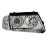 Φανάρια εμπρός Vw Passat 3Β/B5 (1997-2000) angel eyes - chrome , χωρίς λάμπες (Η7) - σετ 2τμχ.