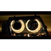 Φανάρια εμπρός Vw Passat 3Β/B5 (1997-2000) angel eyes - chrome , χωρίς λάμπες (Η7) - σετ 2τμχ.