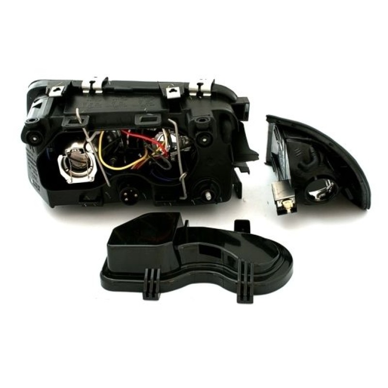Φανάρια εμπρός Audi A3 (1996-2000) angel eyes - chrome , χωρίς λάμπες (Η7) - σετ 2τμχ.