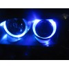 Φανάρια εμπρός Audi A3 (2000-2003) angel eyes - μαύρα , χωρίς λάμπες (Η7) - σετ 2τμχ.