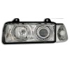 Φανάρια εμπρός BMW E36 (1991-2000) 4d sedan angel eyes - chrome , χωρίς λάμπες (Η7) - σετ 2τμχ.