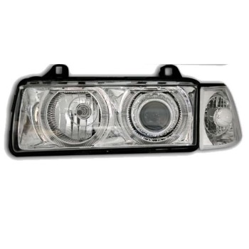 Φανάρια εμπρός BMW E36 (1991-2000) 4d sedan angel eyes - chrome , χωρίς λάμπες (Η7) - σετ 2τμχ. Φανάρια εμπρός BMW E36 (1991-2000) 4d sedan angel eyes - chrome , χωρίς λάμπες (Η7) - σετ 2τμχ.