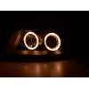 Φανάρια εμπρός Audi A4 (2001-2004) angel eyes - μαύρα , χωρίς λάμπες (Η7) - σετ 2τμχ.