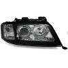 Φανάρια εμπρός Audi A6 (2001-2003) angel eyes - μαύρα , χωρίς λάμπες (Η7) - σετ 2τμχ.