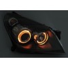 Φανάρια εμπρός Opel Astra H (2004-2009) angel eyes - μαύρα , χωρίς λάμπες (Η 7 ) - σετ 2τμχ.