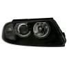 Φανάρια εμπρός Vw Passat B5.5 (2001-2005) angel eyes - μαύρα , χωρίς λάμπες (Η7) - σετ 2τμχ.