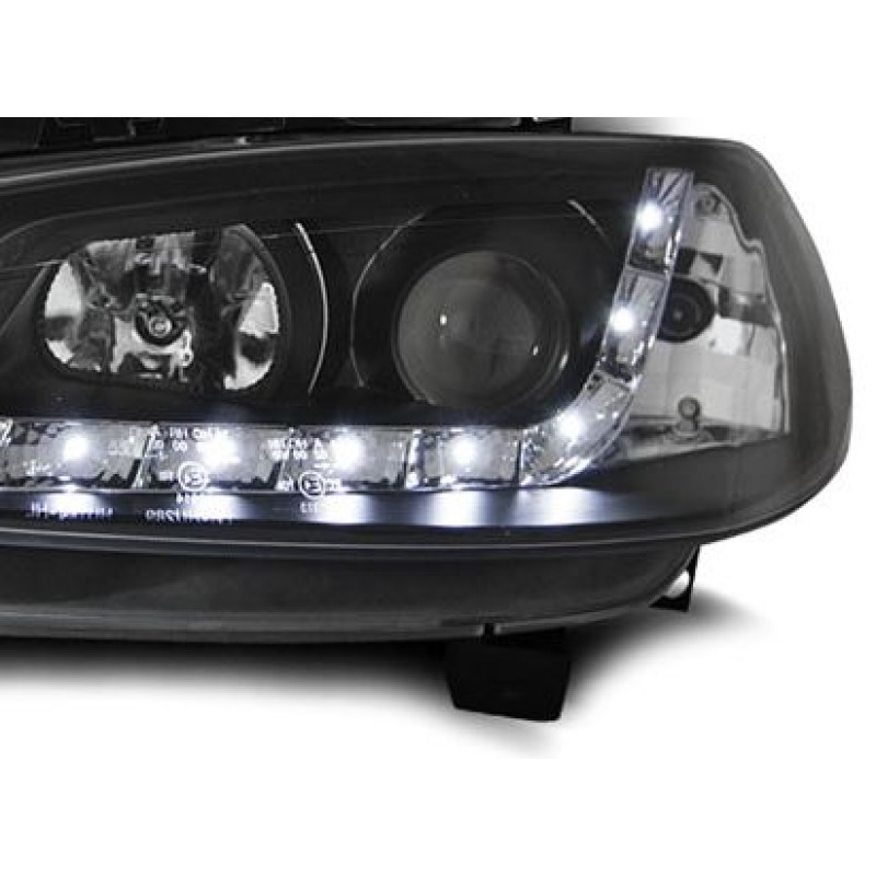 Φανάρια εμπρός Renault Megane (2002-2005) led , με λάμπες (Η1) - σετ 2τμχ.